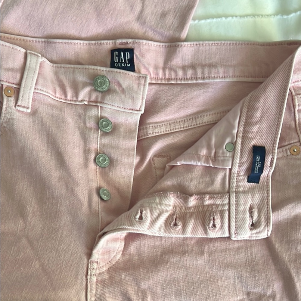 GAP Pink High Rise Jeans with Soft Denim